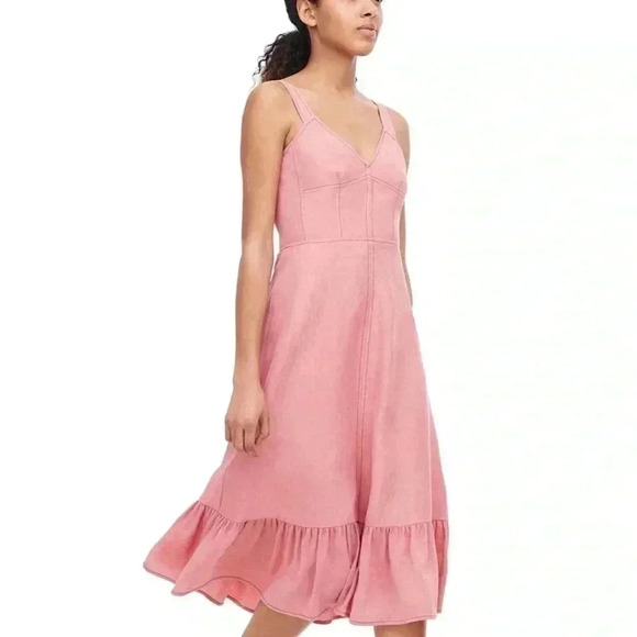 New Rebecca Taylor Linen Slip Midi Dress $450.00 - Picture 2 of 9
